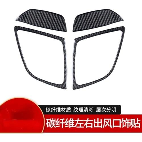 For Mazda 3 anksila Left and right air outlet decorative stickers carbon fiber Automotive Interior Stickers Accessories