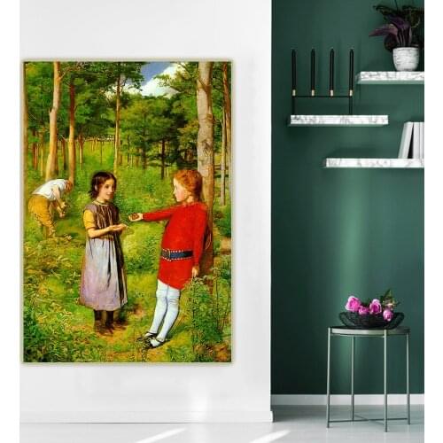 John Everett Millais《The Woodmans Daughter》Canvas Oil Painting Artwork Picture Wall Hanging Decor Home Living Room Decoration