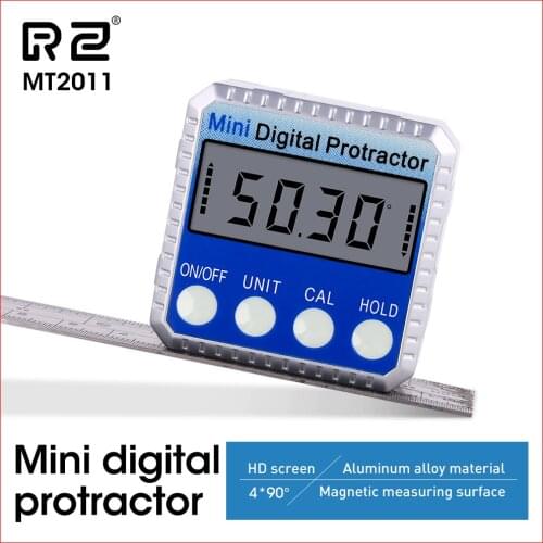 RZ Angle Protractor 360 Degree Mini Digital Protractor Inclinometer Electronic Level Tester Measuring Tool MT2011 High Precision