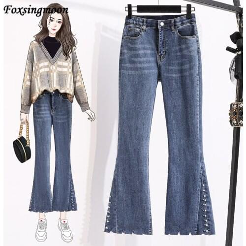 Женские джинсы клеш Foxsingmoon China At AliExpress