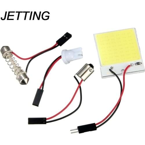 JETTING White Light Car Interior Panel Lights Dome Lamp 48 SMD COB LED BA9S 4W 12V