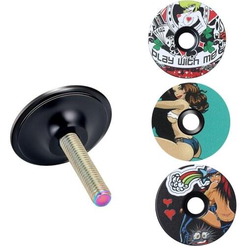 Bicycle Handlebar Headset Top Cover Aluminum Alloy Front Fork Stem Top Caps Durable Personality Modified Bike Accessories