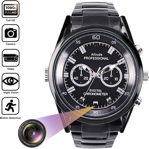 Mini Camera Watch HD 1080P Video Recorder with Cameras Voice Recorder Micro Camcorder Nanny Cam Night Vision Motion Detection