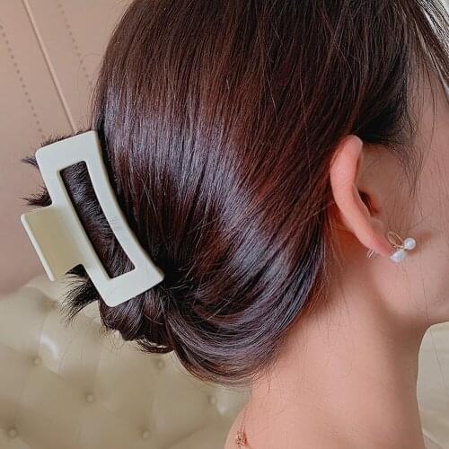 Korean Style Fashion Women Girls Acrylic Hair Claws Hair Clips Headwear Transparent Rectangle Women Hair Accessories Ornament