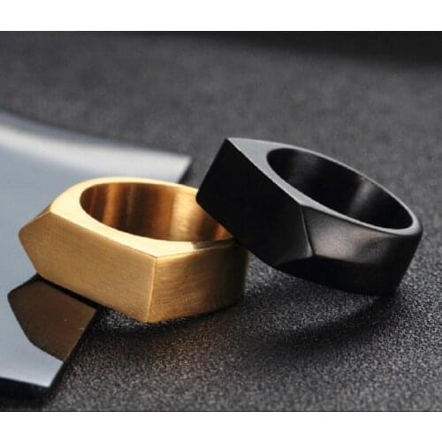 Men 's punk stainless steel ring simple fashion arrow titanium steel ring US8-12