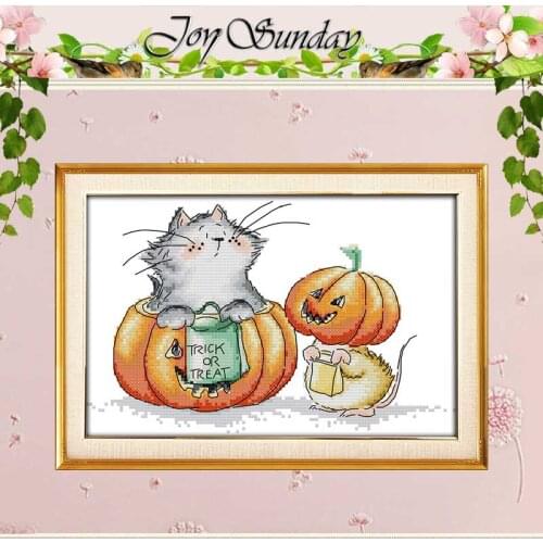The cat and mouse counted Cross Stitch 11CT 14CT Cross Stitch Set Wholesale DIY cartoon Cross-stitch Kit Embroidery Needlework