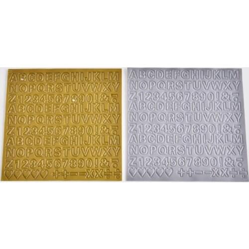 2 Pcs/Set Gold and Silver 3D Cartoon Bubble Letters Numbers Stickers for Children Student Puzzle Teaching Toys