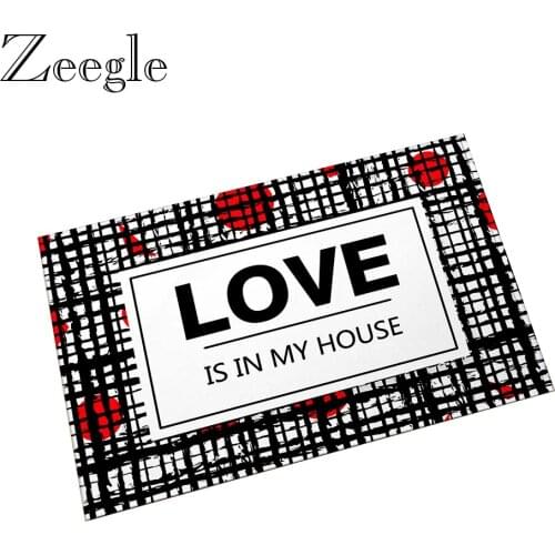 Zeegle Floor Mat Non-slip Outdoor Mat Kitchen Carpet Bathroom Rug Absorbent Living Room Carpet Hallway Rug Washable Foot Mat
