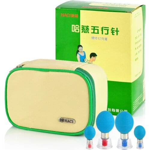 HACI Magnetic Acupressure Suction Cup Sliver 12 Needles,HACI MASC Manipulation Acupunture And Cupping Free Shipping