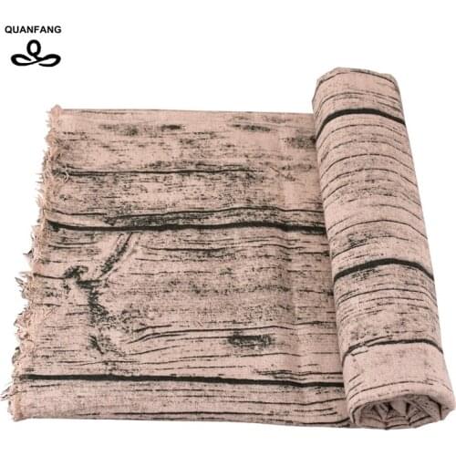 QUANFANG Bark series, printed Cotton linen Fabric For DIY quilted quilting, sewing, sofa table cloth furniture meter 100x150cm