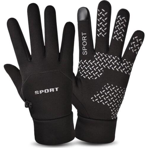 Fishing Gloves Full Finger Neoprene PU Breathable Leather Warm Fitness Carp Fishing Accessories Winter Ski Gloves перчатки мужск