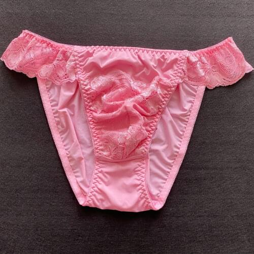 Gay Underwear Men Lace Soft Milk Silk Sexy Mens Briefs Ropa Interior Hombre Man Sexy Underwear Calzoncillos Hombre