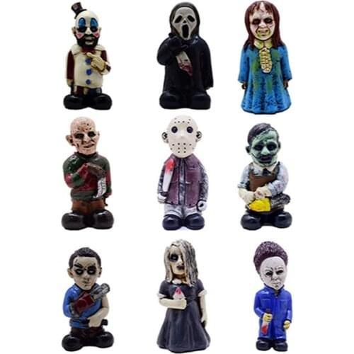 Clown Zombie Resin Decoration Creative Gift Female Funny Halloween Tricky Gift Old Retro Desk Ornaments Garden Decor
