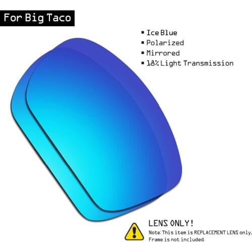 SmartVLT Polarized Sunglasses Replacement Lenses for Oakley Big Taco - Ice Blue