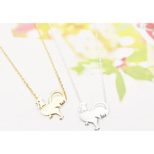 Unique Trendy women Rooster Pendant choker Necklace Funny Walking Chicken Necklace for women girls cute gift jewelry