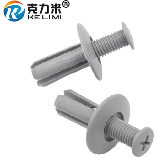 50PCS Universal Purpose Push in 8mm Trim Panel Hood Fixed Expansion Retainer Fastener Rivet Plastic