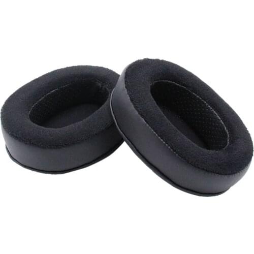 Memory Foam Earpad - Black PU/Velour - Suitable For Large Over The Ear Headphone