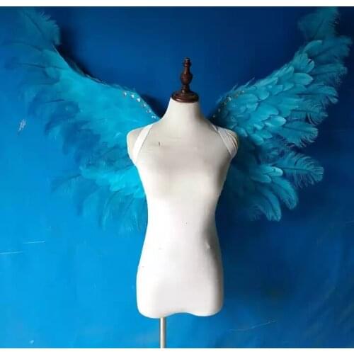 Adults feather wings Kids angel costume for stage performance prop