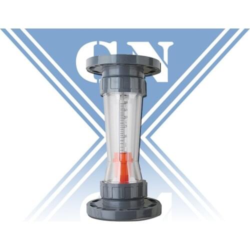 1.6-16m3/h flow range and plastic material 4% high accuracy and flange connection glass tube rotermeter