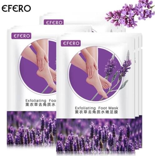 1pair(2PCS) Lavender Exfoliating Foot Mask Socks Dead Skin Remover Tender Feet Mask Baby Feet Mask Foot Peeling Mask