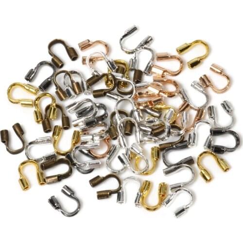 500pcs 4.5*4mm Wire Guard Guardian Protector Loops U Shape Clasps Accessories Connector For Jewelry Making Diy Bracelet Supplies
