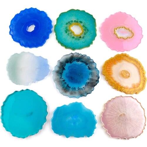 Agate Coasters Resin Casting Mold Silicone Jewelry Making Epoxy Mould Craft Tools -MX8