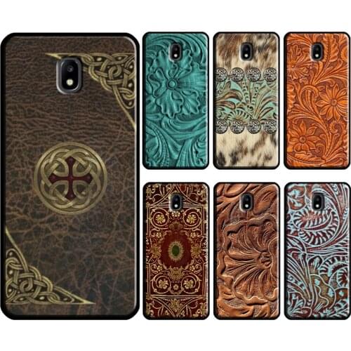 Rustic Brown Western Country Leather For Samsung Galaxy A3 A5 2017 J3 J7 J5 2016 J4 J6 J8 A6 A8 Plus J2 Core 2018 Phone Cover