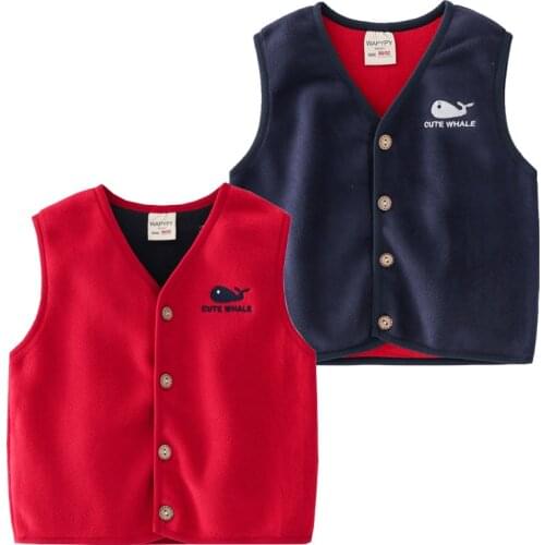 Fleece Boys Fall Vest Thermal Soft Toddler Waistcoat Winter Childrens Tops Kids Clothes Light Weight Fabric