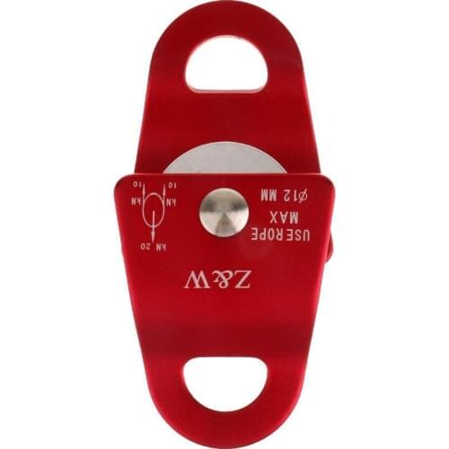 Hot Sale Aluminum Alloy 20 KN Universal Use Small Mobile Pulley For Climbing Rope 12mm