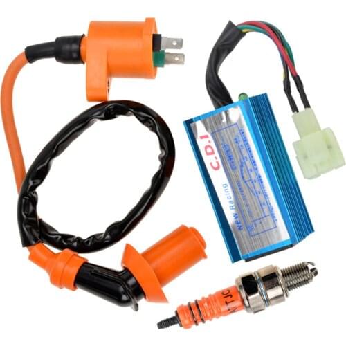 CDI Igniter Ignition Coil Spark Plug for GY6 50 125 150CC ATV Kart Scooter Car