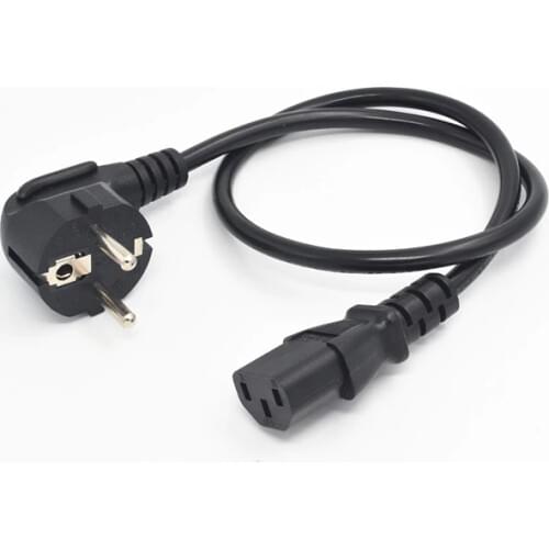 Short 0.3M/0.6M European 3 Pin Male to IEC 3 Pin Female ,Schuko to C13 power cord