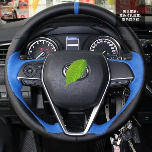 Steering Wheel Cover For Toyota Prado RAV4 FJ Cruiser Highlander Land Cruiser Camry Avalon Corolla Suede leather Car accessories