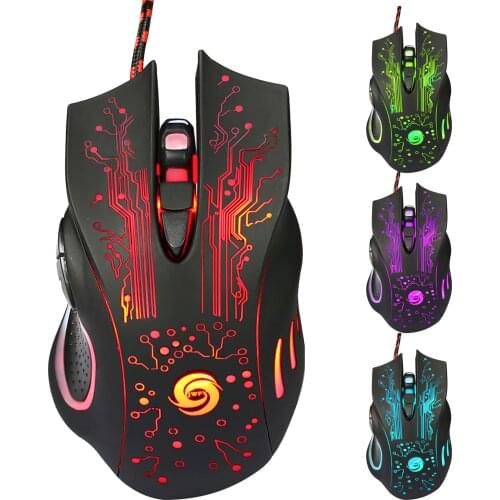 Computer game mouse USB glare large e-sports game game wired mouse computer accessories 3200dpi multi-level adjustment