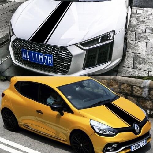 Hood Cover Car Stickers Auto Racing Sports Stickers Long Stripe Vinyl Wrap DIY Decals Stylish Car Tuning Accessories 130cmx34cm