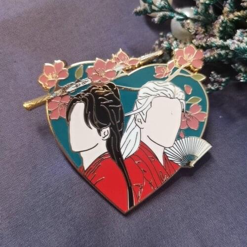 Anime WORD OF HONOR Wen KeXing Zhou Zishu Night Lights Metal Badge Pin Collection Toys Cartoon Brooch Pin Bags Pendant Gifts