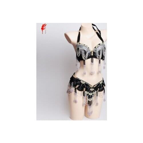 2017 new belly dance bra+belt suit girls belly dance clothes set women belly dance bra and hip scarf set dance set S/M/L/XL