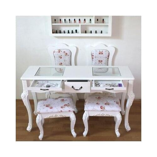 New Nordic manicure table and chair set simple manicure table modern economic single double table multifunctional manicure table