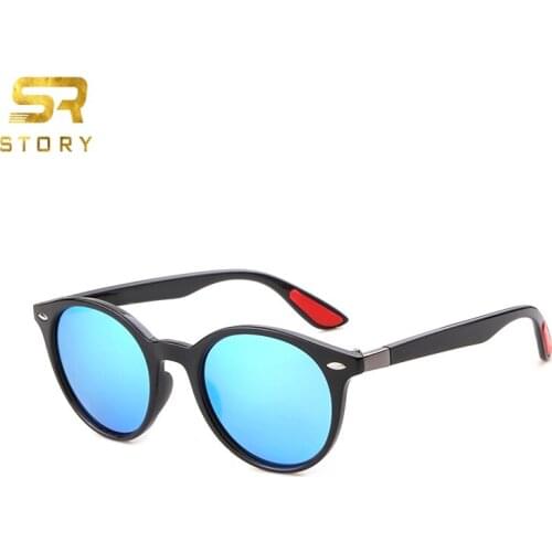STORY Brand Designer Round Polarized Sunglasses Men Women Retro Sun Glasses Male Female PC Frame Eyewear Driving UV400