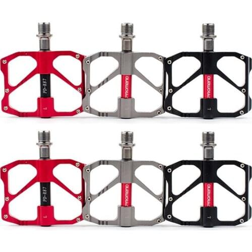 PROMEND MTB Mountain Road Bicycle Bike Pedal 12 Anti-Skid Pins Ultra-Light Aluminum Alloy 3 Ball Bearing Cycling Pedals