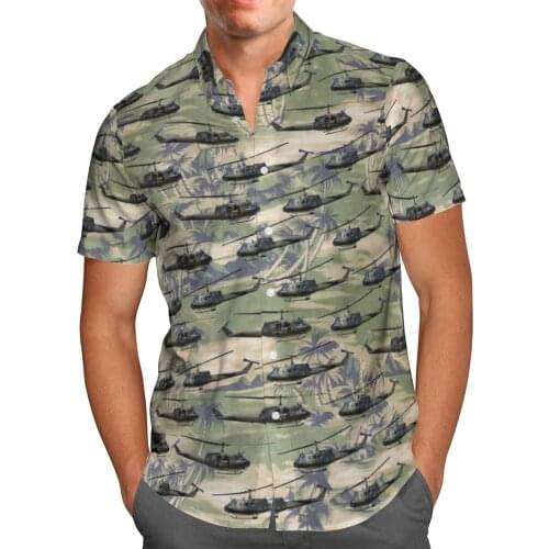 Helicopter 3D Printed Beach Hawaiian 2021 Summer Shirt Short Sleeve Shirt Streetwear Oversized 5XL Camisa Social Chemise Homme-5