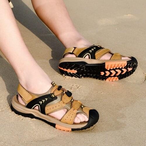 Beach sandalsslippers safety hombre rasteira homme roman sandles masculina cuero transpirables flops sandal sandalen man men de