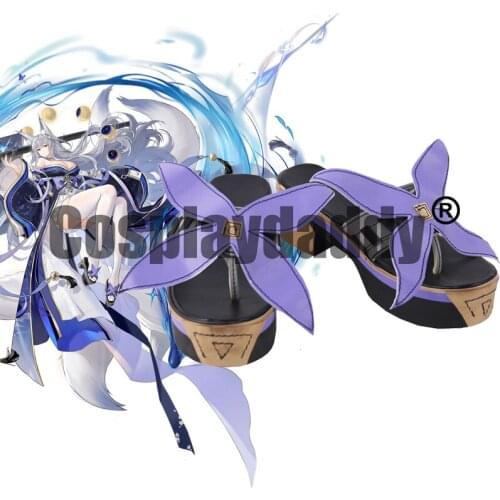Azur Lane Yamato-class Sakura Empire IJN Shinano Default Ver. Game Cosplay Flip Flops Platform Shoes S008
