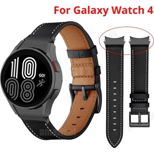 No Gaps Genuine leather Strap For Samsung Galaxy Watch 4 44/40mm Band Curved end Bracelet For Galaxy Watch4 Classic 42/46mm Belt