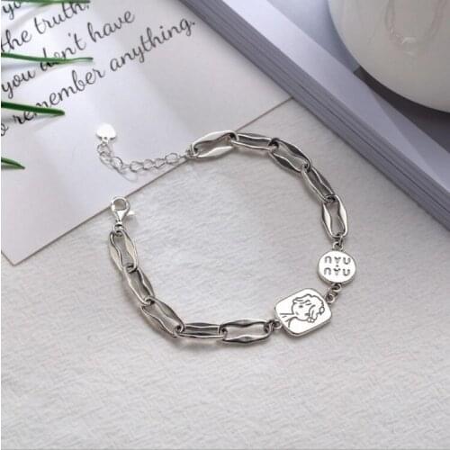 S925 Sterling Silver Bracelet for Women Girl Portrait Bracelet Fashion Jewelry Girlfriends Gifts Jewelry Wholesale