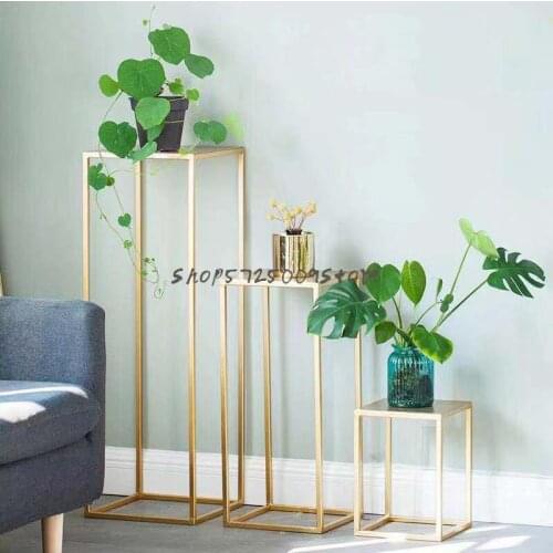Nordic style simple iron flower shelf indoor flower pot rack living room rack floor flower shop clothing store display rack