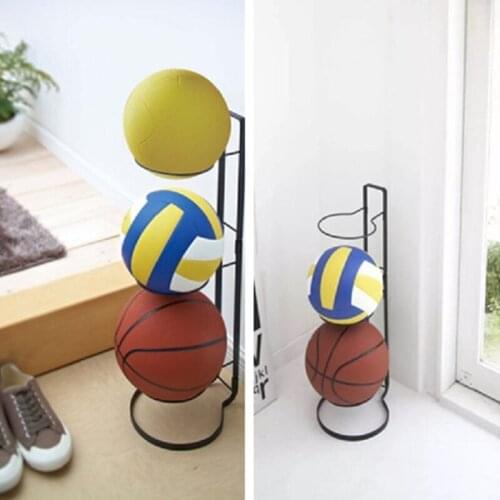 T21D Movable Ball Storage Rack Basketball Stand Display Holder Sports Soccer Ball Football Volleyball Organizer