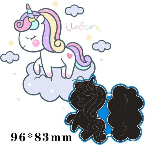 96*83mm LICORNE Metal Cutting Dies and Stamps Stencil for DIY Scrapbooking Photo Album Embossing Paper Card