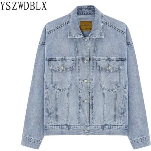 Jeans Jacket Women 2021 Spring Coat Oversize Vintage Boyfriend Loose Denim Jacket Outerwear Fashion Autumn Chic Ladies Jackets