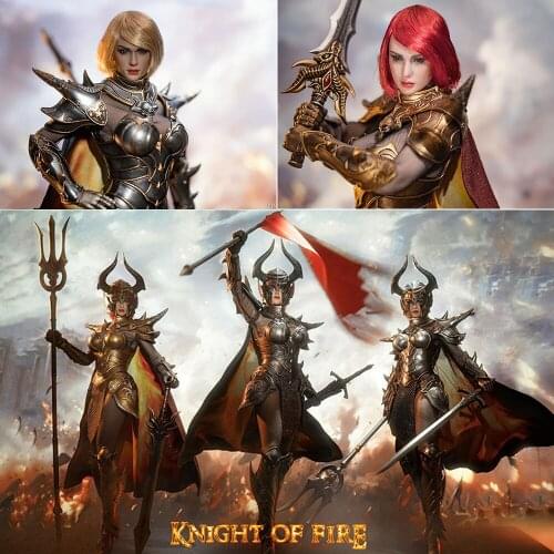 In Stock TBL PL2020-173 1/6 Knight of Fire Figure Model 12'' Female Soldier Action Doll Full Set Toys for Fans Collection