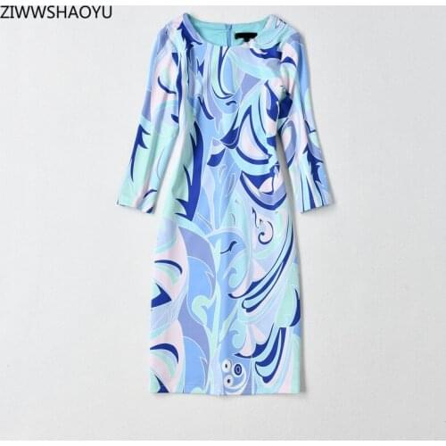 Ziwwshaoyu Blue Summer Dresses